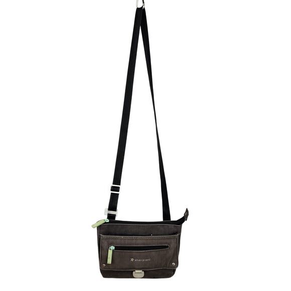 Sherpani Zoom Crossbody Bag Pockets Gray RFID Protection GUC - Picture 2 of 16